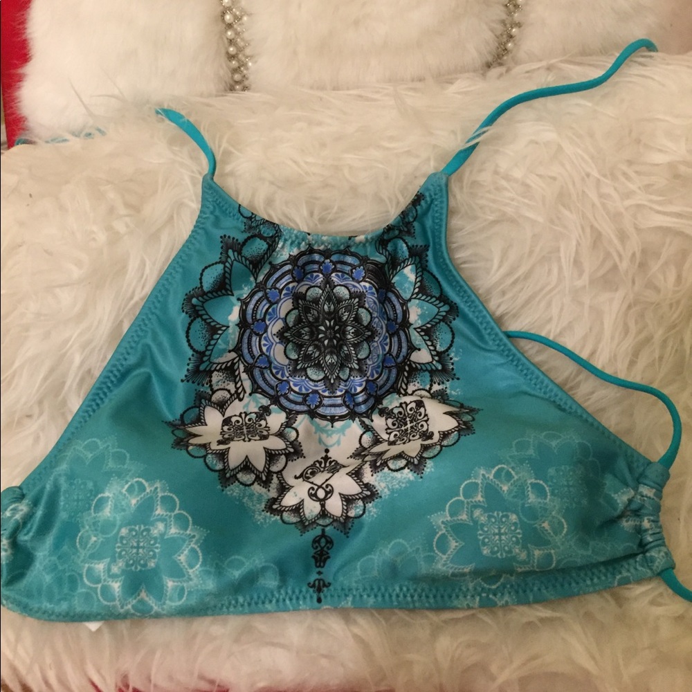 High neck bathing top